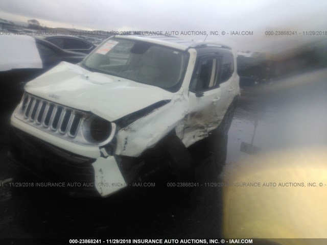 ZACCJADT8FPB26274 - 2015 JEEP RENEGADE LIMITED WHITE photo 2