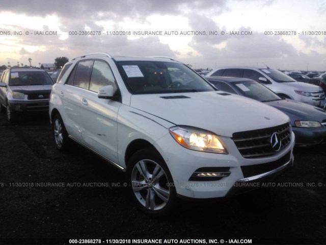 4JGDA5HB6DA180162 - 2013 MERCEDES-BENZ ML 350 4MATIC WHITE photo 1