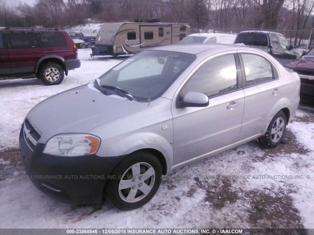 KL1TD56658B092742 - 2008 CHEVROLET AVEO LS SILVER photo 2