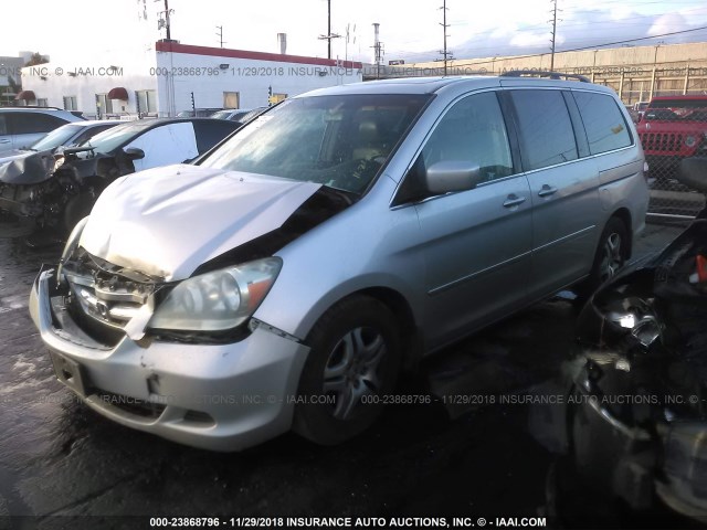 5FNRL38746B089938 - 2006 HONDA ODYSSEY EXL SILVER photo 2