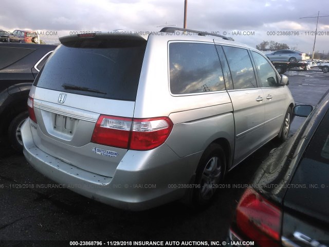 5FNRL38746B089938 - 2006 HONDA ODYSSEY EXL SILVER photo 4