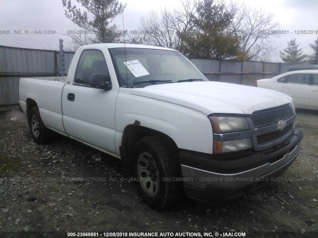 1GCEC14V75Z320668 - 2005 CHEVROLET SILVERADO C1500 WHITE photo 1