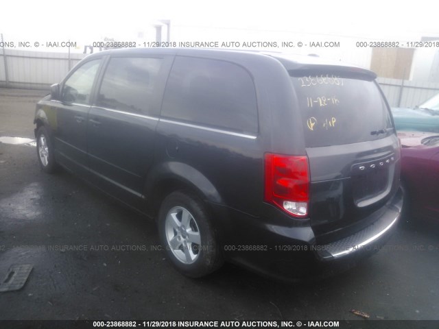 2C4RDGDG8CR197098 - 2012 DODGE GRAND CARAVAN CREW GRAY photo 3