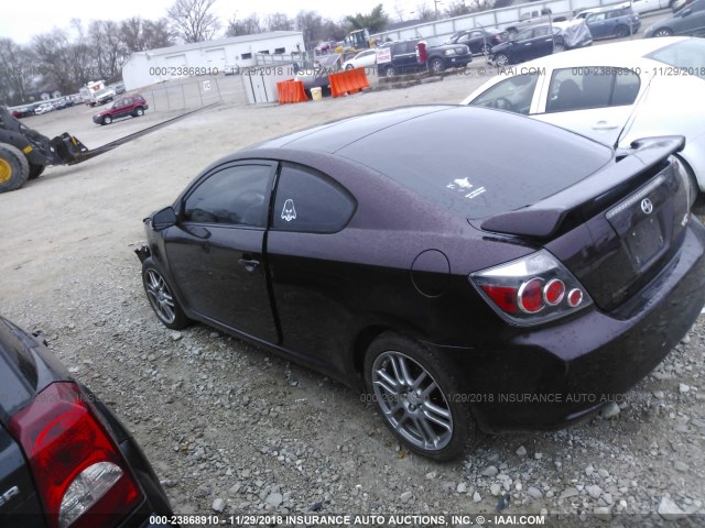 JTKDE167280255055 - 2008 TOYOTA SCION TC მუქწითელი ფოტო 3