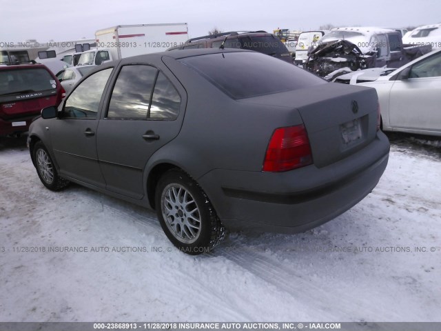 3VWPD69M91M123335 - 2001 VOLKSWAGEN JETTA WOLFSBURG 灰色 照片 3