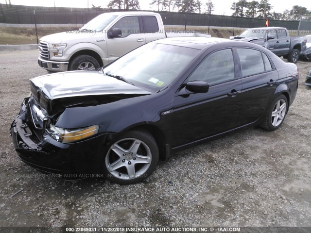 19UUA66225A051660 - 2005 ACURA TL BLACK photo 2