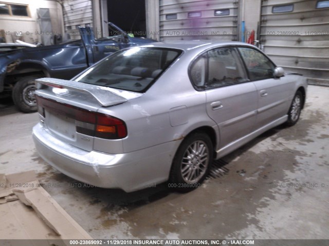 4S3BE645627215234 - 2002 SUBARU LEGACY GT SILVER photo 4