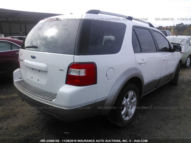 1FMZK02177GA12750 - 2007 FORD FREESTYLE SEL WHITE photo 4