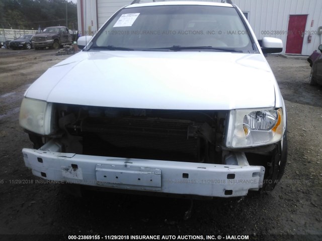 1FMZK02177GA12750 - 2007 FORD FREESTYLE SEL WHITE photo 6