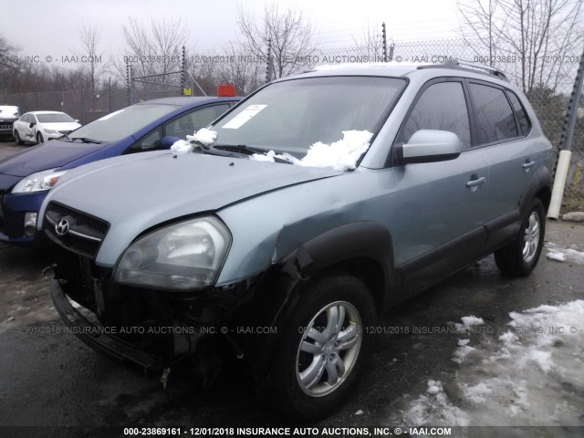 KM8JN72D87U522730 - 2007 HYUNDAI TUCSON SE/LIMITED TEAL photo 2