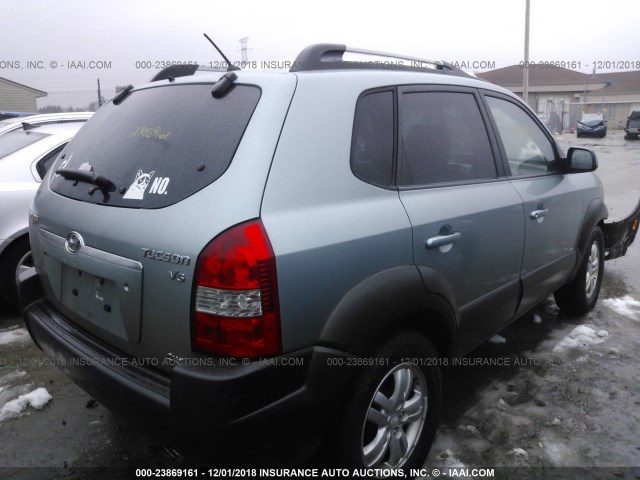 KM8JN72D87U522730 - 2007 HYUNDAI TUCSON SE/LIMITED TEAL photo 4