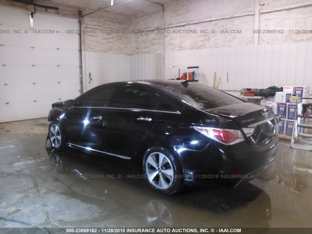 KMHEC4A47BA014024 - 2011 HYUNDAI SONATA HYBRID BLACK photo 3