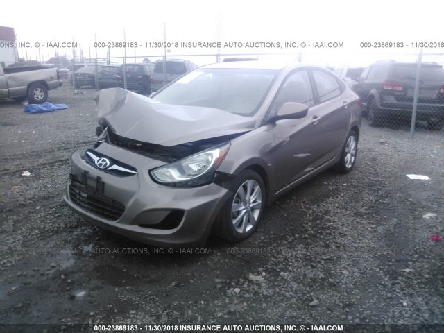 KMHCU4AE3CU059152 - 2012 HYUNDAI ACCENT GLS/GS/SE GOLD photo 2