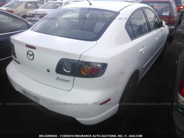 JM1BK323551271228 - 2005 MAZDA 3 S WHITE photo 4