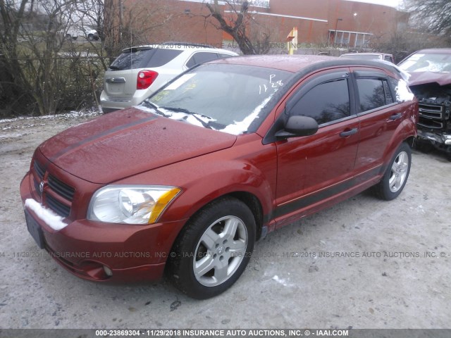 1B3HB48B78D764489 - 2008 DODGE CALIBER SXT ORANGE photo 2