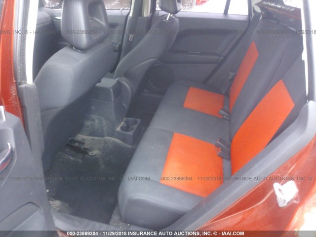 1B3HB48B78D764489 - 2008 DODGE CALIBER SXT ORANGE photo 8