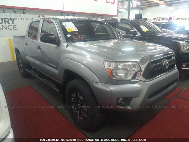 5TFJU4GN4EX057558 - 2014 TOYOTA TACOMA DOUBLE CAB PRERUNNER SILVER photo 1