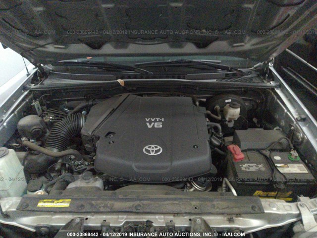 5TFJU4GN4EX057558 - 2014 TOYOTA TACOMA DOUBLE CAB PRERUNNER SILVER photo 10