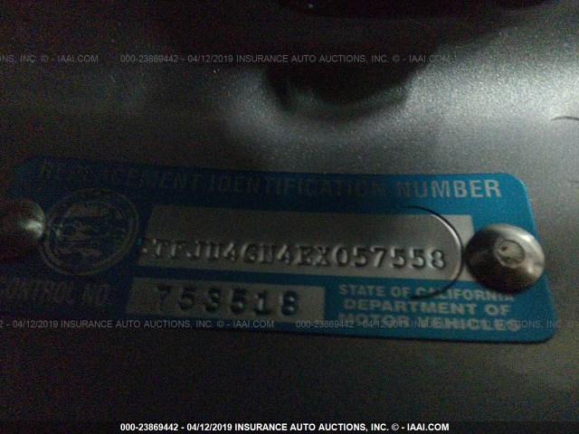 5TFJU4GN4EX057558 - 2014 TOYOTA TACOMA DOUBLE CAB PRERUNNER SILVER photo 9