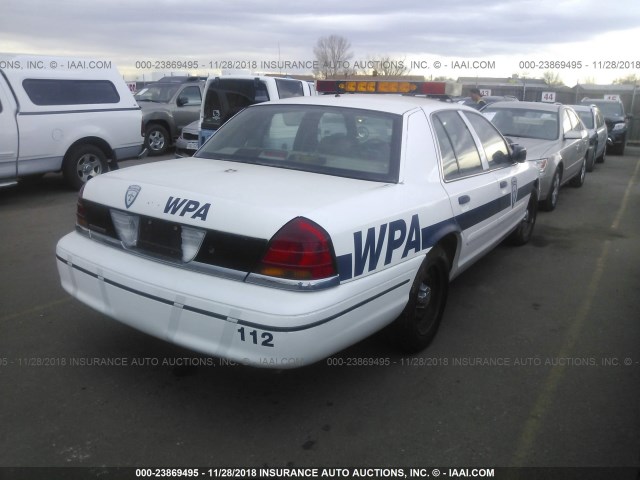 2FAFP71W5XX181521 - 1999 FORD CROWN VICTORIA POLICE INTERCEPTOR WHITE photo 4