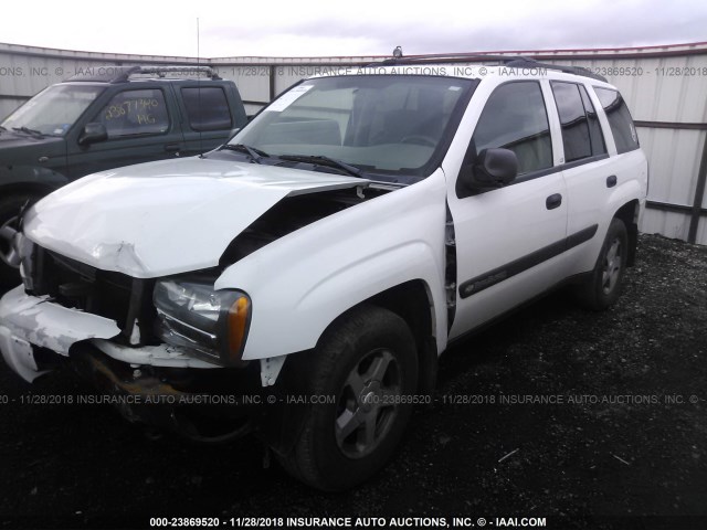 1GNDT13S142323969 - 2004 CHEVROLET TRAILBLAZER LS/LT WHITE photo 2