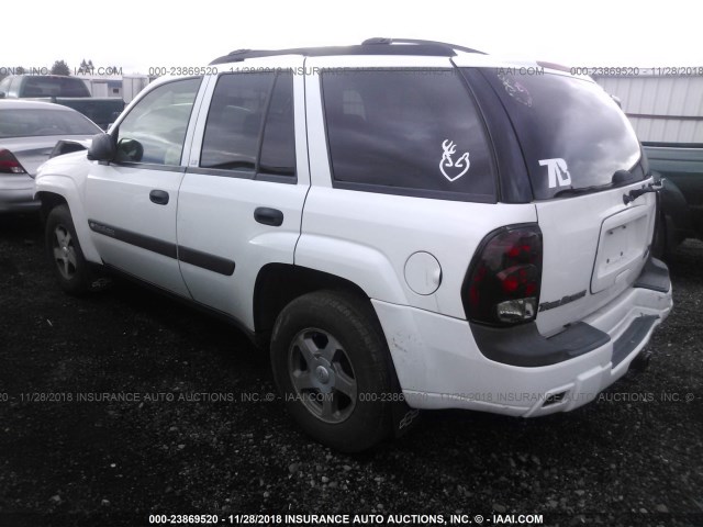 1GNDT13S142323969 - 2004 CHEVROLET TRAILBLAZER LS/LT WHITE photo 3