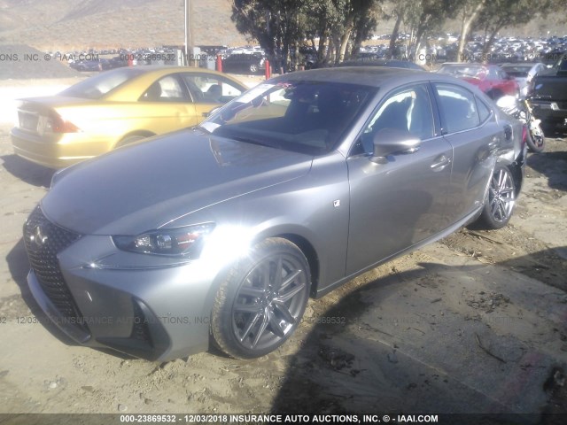 JTHBA1D28J5082361 - 2018 LEXUS IS 300 GRAY photo 2