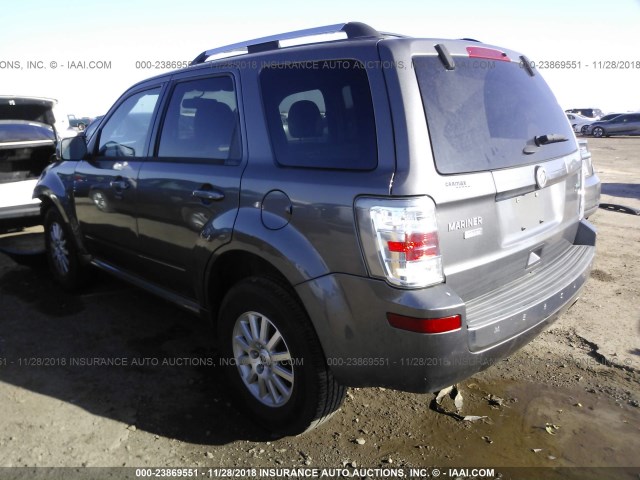 4M2CN8HG5BKJ08680 - 2011 MERCURY MARINER PREMIER GRAY photo 3