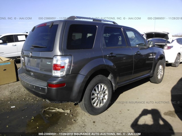 4M2CN8HG5BKJ08680 - 2011 MERCURY MARINER PREMIER GRAY photo 4