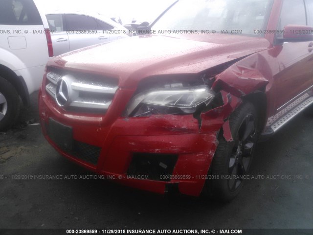 WDCGG8HB2AF328415 - 2010 MERCEDES-BENZ GLK 350 4MATIC RED photo 6