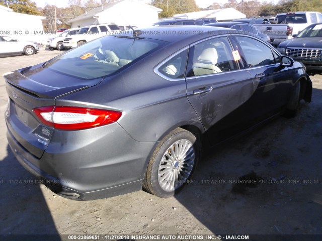 3FA6P0D98FR172452 - 2015 FORD FUSION TITANIUM GRAY photo 4