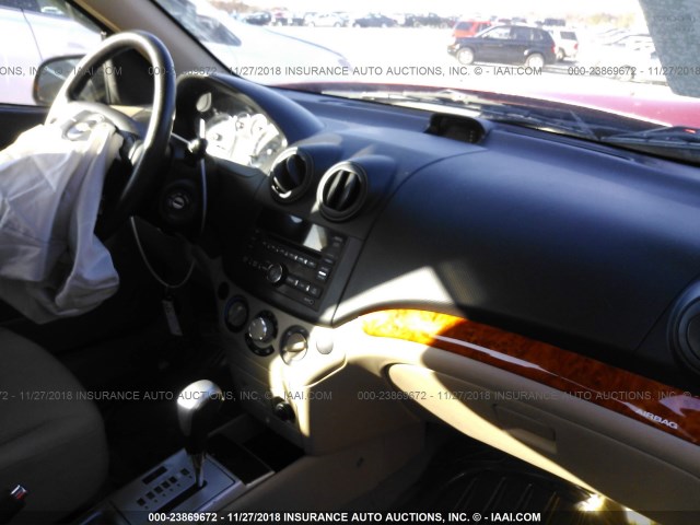 KL1TD5DE3AB073896 - 2010 CHEVROLET AVEO LS/LT BURGUNDY photo 5