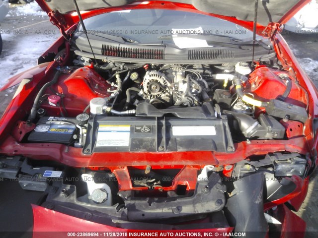 2G1FP22K5T2160418 - 1996 CHEVROLET CAMARO RS RED photo 10