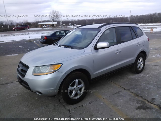 5NMSG73D08H156031 - 2008 HYUNDAI SANTA FE GLS SILVER photo 2