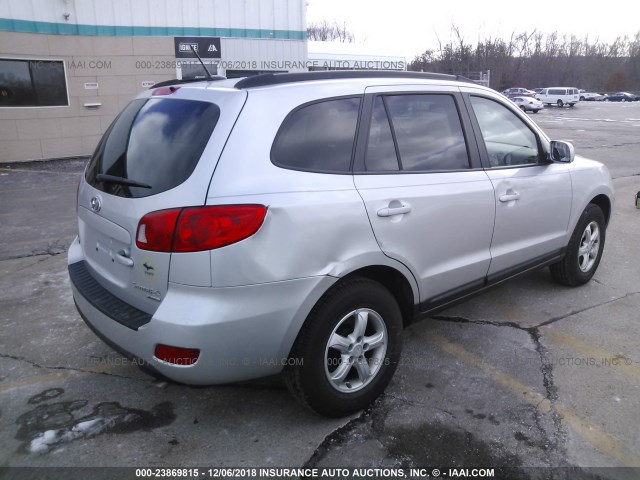 5NMSG73D08H156031 - 2008 HYUNDAI SANTA FE GLS SILVER photo 4