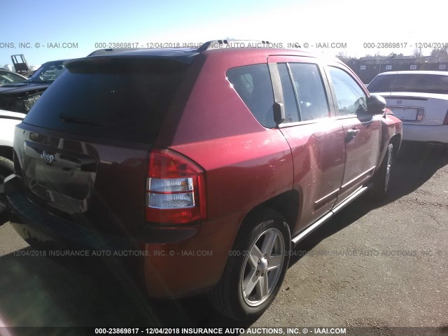 1J4NT4FBXAD578334 - 2010 JEEP COMPASS SPORT RED photo 4