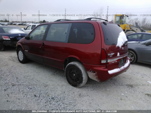 4N2ZN1111WD816560 - 1998 NISSAN QUEST XE/GXE/GLE RED photo 3