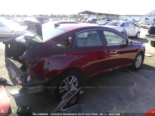 5NPE24AA0FH173012 - 2015 HYUNDAI SONATA ECO RED photo 4