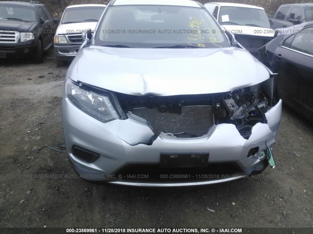 5N1AT2MV9EC867752 - 2014 NISSAN ROGUE S/SL/SV SILVER photo 6