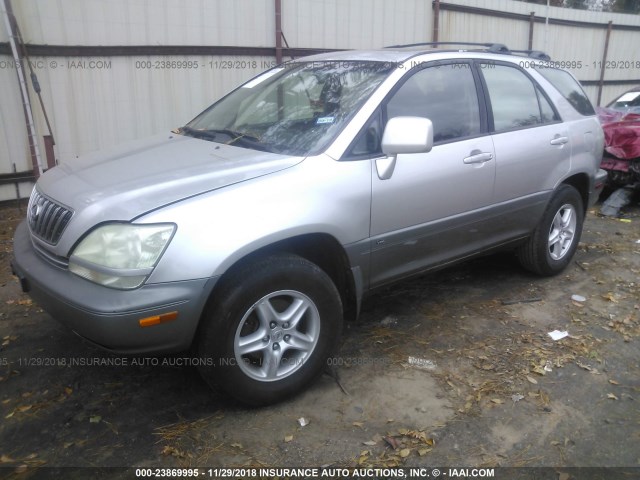 JTJGF10U020122220 - 2002 LEXUS RX 300 GRAY photo 2