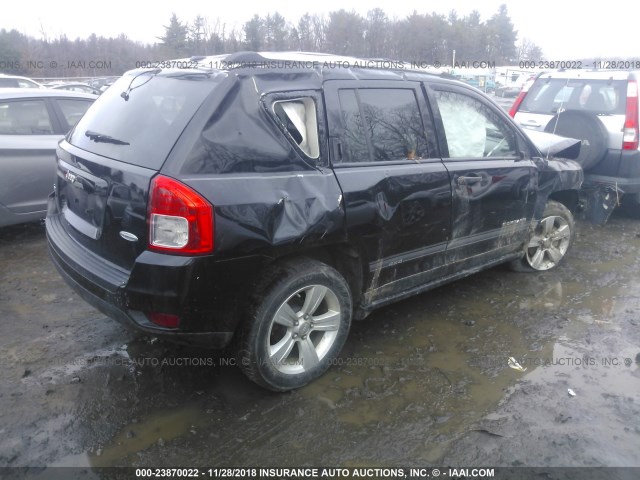 1C4NJDEB1CD578979 - 2012 JEEP COMPASS LATITUDE BLACK photo 4