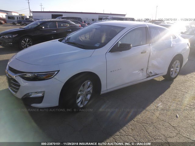 1G1ZD5ST5KF110955 - 2019 CHEVROLET 4 DOOR  WHITE photo 2