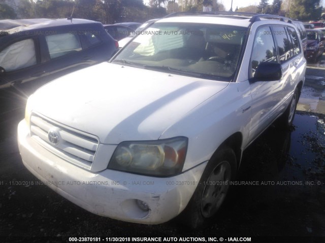 JTEDP21A350048398 - 2005 TOYOTA HIGHLANDER LIMITED WHITE photo 2