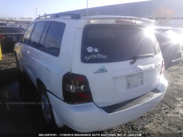 JTEDP21A350048398 - 2005 TOYOTA HIGHLANDER LIMITED WHITE photo 3