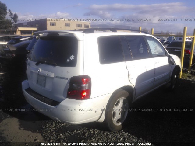 JTEDP21A350048398 - 2005 TOYOTA HIGHLANDER LIMITED WHITE photo 4