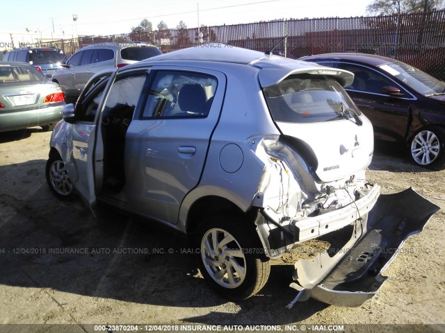 ML32A4HJ8HH010429 - 2017 MITSUBISHI MIRAGE SE SILVER photo 3