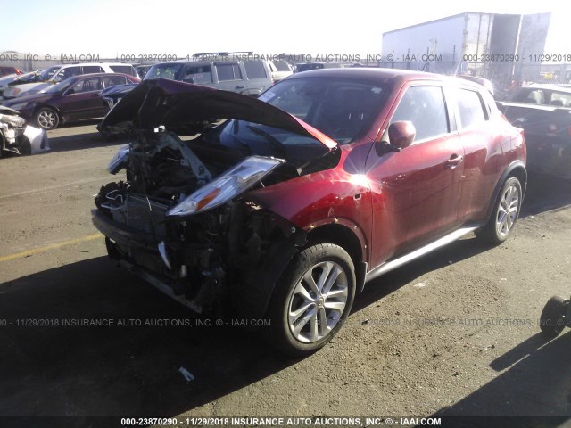 JN8AF5MV0DT218082 - 2013 NISSAN JUKE S/SV/SL RED photo 2