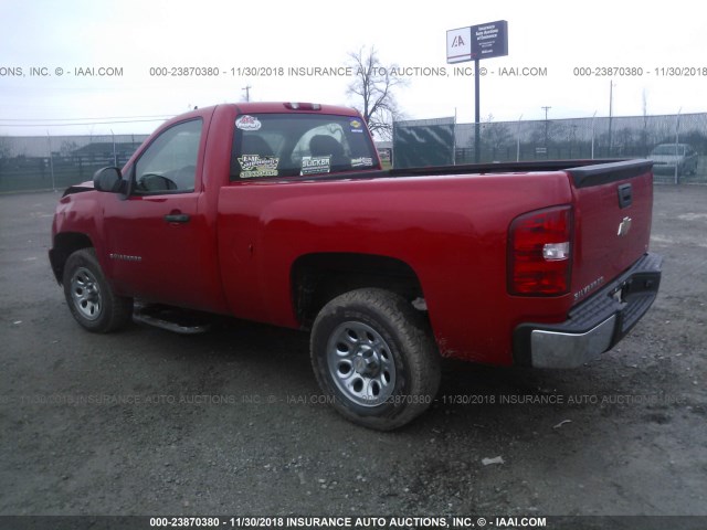 1GCEC14X69Z120002 - 2009 CHEVROLET SILVERADO C1500 RED photo 3