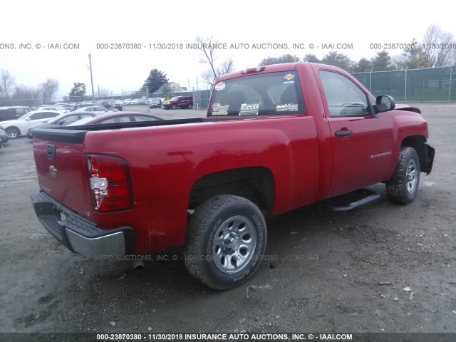 1GCEC14X69Z120002 - 2009 CHEVROLET SILVERADO C1500 RED photo 4