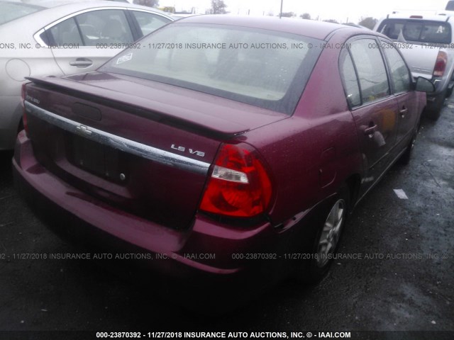 1G1ZT54865F181579 - 2005 CHEVROLET MALIBU LS RED photo 4